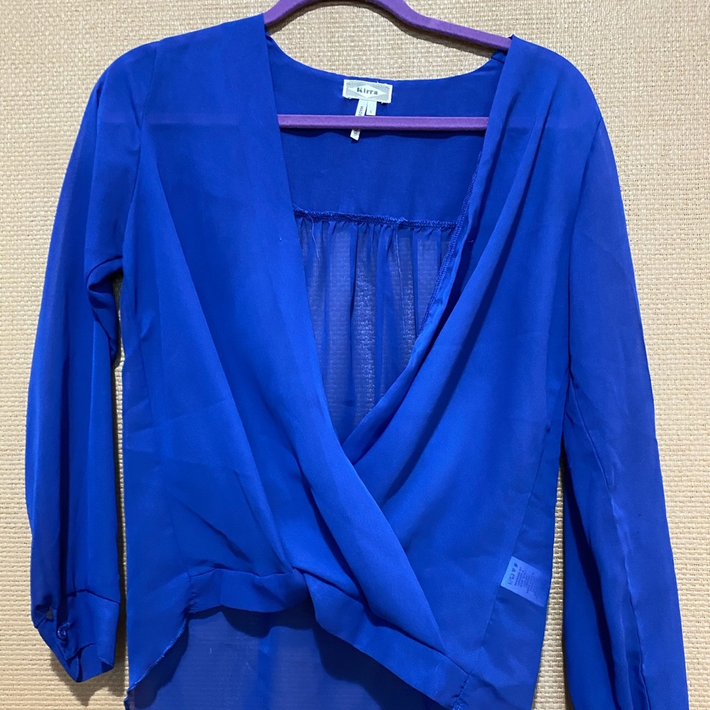 Open front sheer top